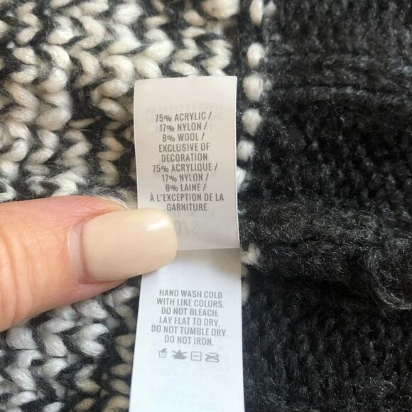 Aerie Sweater Women’s Wool Poncho Southwest Oversized Boho Bohemian Chunky - Picture 10 of 13